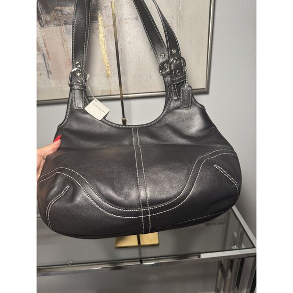 Brand New with Tags Vintage Black Coach Soho Slim Hobo Shoulder Bag - Picture 3 of 5